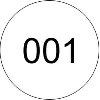 Markierungspunkt, numeriert 001-500, weiß, Haftpapier, ablösbar, Ø 25mm, 500/Rolle Markierungspunkt, numeriert 001-500, weiß, Haftpapier, ablösbar, Ø 25mm, 500/Rolle