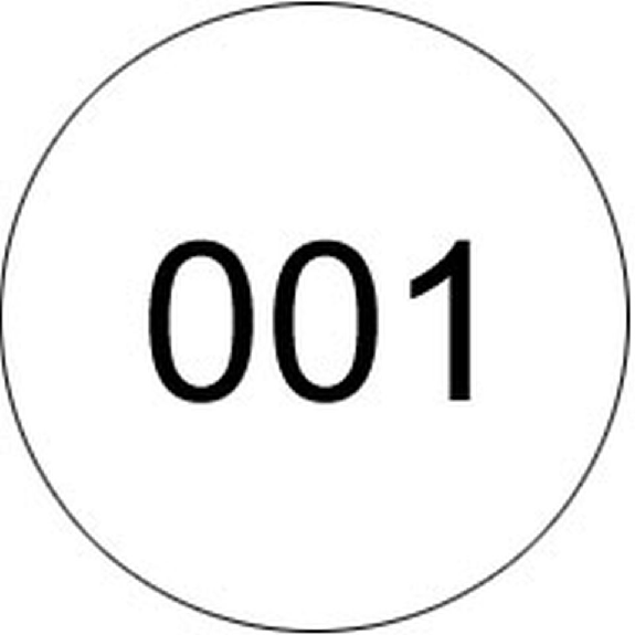 Markierungspunkt, numeriert 001-500, weiß, Haftpapier, ablösbar, Ø 25mm, 500/Rolle Markierungspunkt, numeriert 001-500, weiß, Haftpapier, ablösbar, Ø 25mm, 500/Rolle-Beschreibung lesen