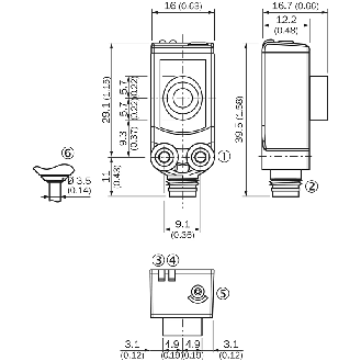 Ultrason Directe Multi mode PNP/NPN P=150mm IO-Link LO/DO / M08 3P - UC4-1334B-Lire la description