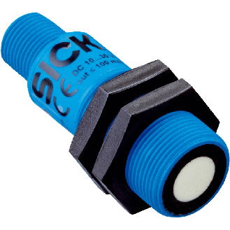 Ultrason Directe NPN NO/NF P=250mm M18 Plast. Axial / M12 4P - UM18-217165101-Lire la description