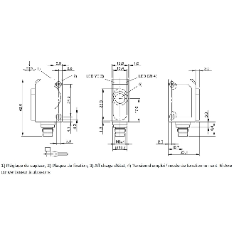 Ultrason Directe ANA 0-10V P=50-350mm Plast. Radial / M08 4P - BUS R06K1-XA-05/024-S75G (BUS0056)-Lire la description