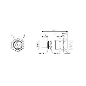 Ultrason Directe ANA 4-20mA P30-350mm M18 Axial 10-30Vdc / M12 5P - BUS M18M1-XB-03/025-S92G (BUS002C)-Lire la description