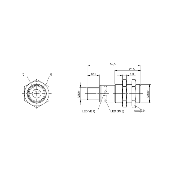 Ultrason Directe ANA 4-20mA P30-350mm M18 Axial 10-30Vdc / M12 5P - BUS M18M1-XB-03/025-S92G (BUS002C) Ultrason Directe ANA 4-20mA P30-350mm M18 Axial 10-30Vdc / M12 5P - BUS M18M1-XB-03/025-S92G (BUS002C)-Lire la description