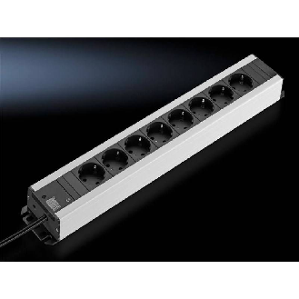 Bandeau 8 prises Schuko 19 66x450x44mm (LxHxP) - TE 7000.630"-Lire la description
