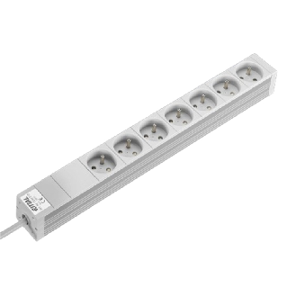 Bandeau 19", 7 prises version F/B 44x450x44mm (LxHxP) - DK 7240.510-Lire la description
