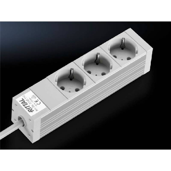 Bandeau 3 prises Schuko 44x263x44mm (LxHxP) - DK 7240.110 Bandeau 3 prises Schuko 44x263x44mm (LxHxP) - DK 7240.110-Lire la description