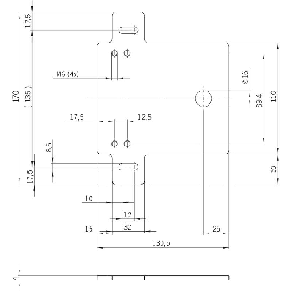 Support de montage pour tous les modules de poignée MGB - MGB-A-MOUNTINGPLATE-H-109491-Lire la description