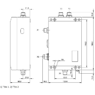 Unité d'exploitation RFID 70/455 kHz, Ethernet TCP/IP, 2 têtes - BIS C-6027-039-050-06-ST19 (BIS00AY)-Lire la description