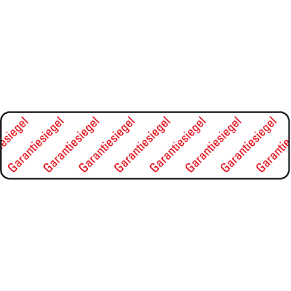 Sicherheitssiegel Garantiesiegel, RoHS-konform, VOID-Folie, 65x15mm, 30/Bogen-Leggi tutto