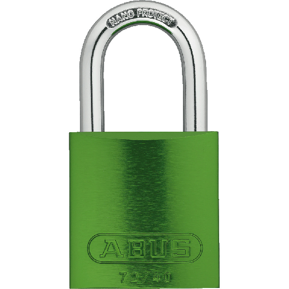 ABUS Vorhangschloss Aluminium 72/40, grün, Bügelhöhe 27mm, 39x74x19mm, 2 Schlüssel ABUS Vorhangschloss Aluminium 72/40, grün, Bügelhöhe 27mm, 39x74x19mm, 2 Schlüssel-Beschreibung lesen