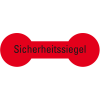 Sicherheitssiegel, RoHS-konform, leuchtrot, Haftpapier, permanent, 60x20mm, 12/Bogen