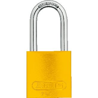 ABUS Vorhangschloss Aluminium 72/40HB40, gelb, Bügelhöhe 39mm, 39x86x19mm, 2 Schl.-Beschreibung lesen