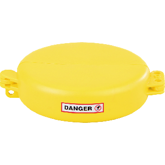 Ventilabsperrung Berühren/Schalten verboten, Typ 3, gelb, Polyurethan, Ø 127-165mm-Beschreibung lesen