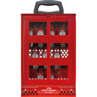 ABUS Permit Redbox B810, zur Aufbewahrung und Transport, rot, 240x380x68mm-Beschreibung lesen