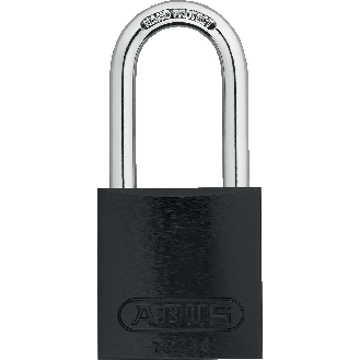 ABUS Vorhangschloss Aluminium 72/40HB40, schwarz, Bügelhöhe 39mm, 39x86x19mm, 2 Schl-Beschreibung lesen