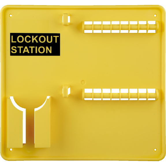 Lockout Station, Typ 1, ohne Inhalt, gelb, Kunststoff, 360x340x55mm-Beschreibung lesen