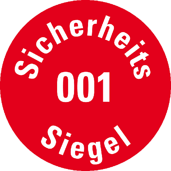 Sicherheitssiegel, nummeriert von 1 - 500, Haftpapier, permanent, Ø 37mm, 500/Rolle-Beschreibung lesen