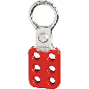 ABUS Multi-Schließklammer (klein), für 6 Schlösser, rot, Aluminium, 112x40x10mm