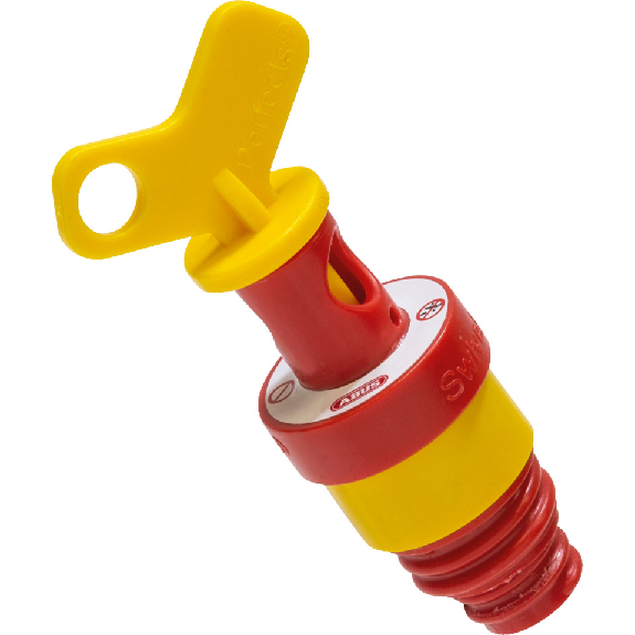 ABUS D0-Sicherungs-Verriegelung, für E14/E18 Gewinde, gelb/rot, 52mm-Beschreibung lesen
