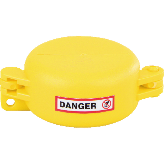 Ventilabsperrung Berühren/Schalten verboten, Typ 1, gelb, Polyurethan, Ø 25-63,5mm-Beschreibung lesen