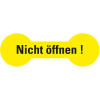 Sicherheitssiegel Nicht öffnen!, RoHS-konform, gelb, Haftpapier, 20x60mm, 12/Bogen Sicherheitssiegel Nicht öffnen!, RoHS-konform, gelb, Haftpapier, 20x60mm, 12/Bogen