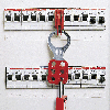 ABUS Multi-Schließklammer (groß), für 6 Schlösser, rot, Stahl, 118x45x12mm