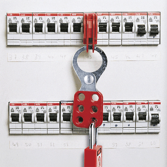 ABUS Multi-Schließklammer (groß), für 6 Schlösser, rot, Stahl, 118x45x12mm-Beschreibung lesen
