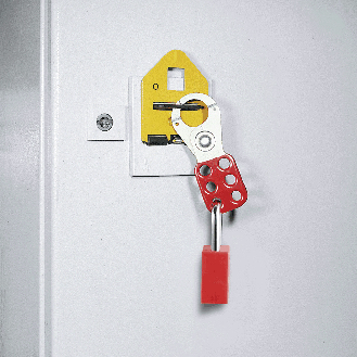 ABUS Multi-Schließklammer (groß), für 6 Schlösser, rot, Stahl, 118x45x12mm-Beschreibung lesen