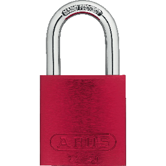ABUS Vorhangschloss Aluminium 72/40, rot, Bügelhöhe 27mm, 39x74x19mm, 2 Schlüssel-Beschreibung lesen