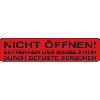 Siegel NICHT ÖFFNEN!...,leuchtrot,Papier,selbstklebend,15x65mm,30/Bogen