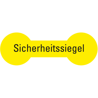 Sicherheitssiegel, RoHS-konform, gelb, Haftpapier, permanent, 60x20mm, 12/Bogen-Beschreibung lesen