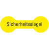 Sicherheitssiegel, RoHS-konform, gelb, Haftpapier, permanent, 60x20mm, 12/Bogen