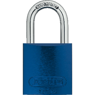 ABUS Vorhangschloss Aluminium 72/40, blau, Bügelhöhe 27mm, 39x74x19mm, 2 Schlüssel-Beschreibung lesen