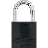 ABUS Vorhangschloss Aluminium 72/40, schwarz, Bügelhöhe 27mm, 39x74x19mm, 2Schlüssel