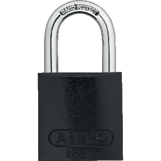 ABUS Vorhangschloss Aluminium 72/40, schwarz, Bügelhöhe 27mm, 39x74x19mm, 2Schlüssel-Beschreibung lesen