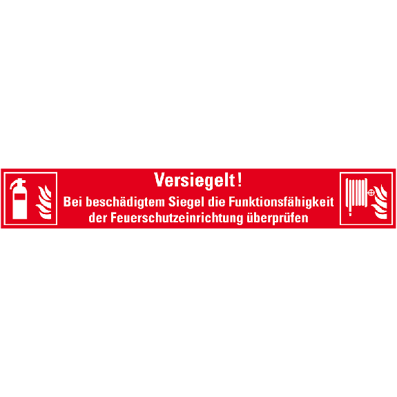 Sicherheitssiegel Feuerschutzein., Haftpapier, permanent, 100x15mm, 8/Bogen, ASR A1.3-Beschreibung lesen