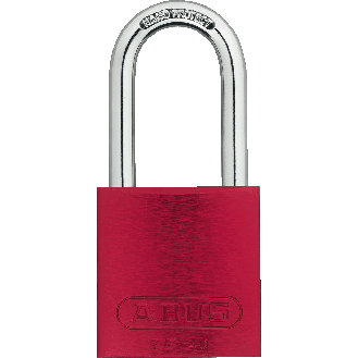 ABUS Vorhangschloss Aluminium 72/40HB40, rot, Bügelhöhe 39mm, 39x86x19mm, 2 Schl.-Beschreibung lesen