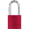 ABUS Vorhangschloss Aluminium 72/40HB40, rot, Bügelhöhe 39mm, 39x86x19mm, 2 Schl.