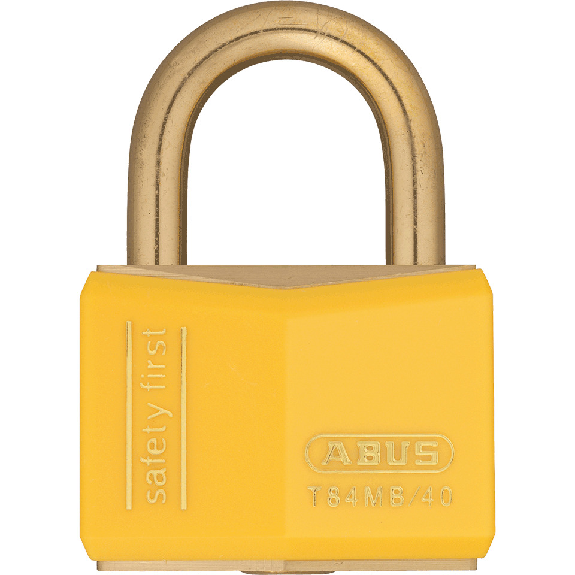 ABUS Vorhängeschloss, gelb, verschiedenschl., Kunststoffummantelung, 2 Schlüsseln-Leggi tutto