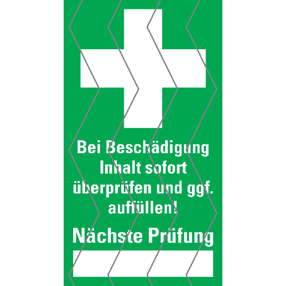Sicherheitssiegel Erste Hilfe, Sicherheitsfolie, selbstklebend, 25x45mm, 12/Bogen-Beschreibung lesen