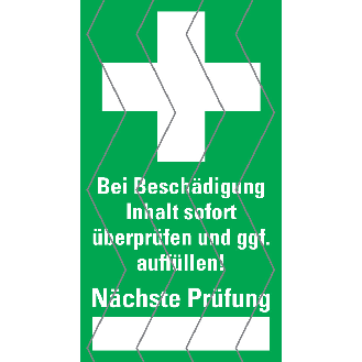 Sicherheitssiegel Erste Hilfe, Sicherheitsfolie, selbstklebend, 25x45mm, 12/Bogen-Beschreibung lesen