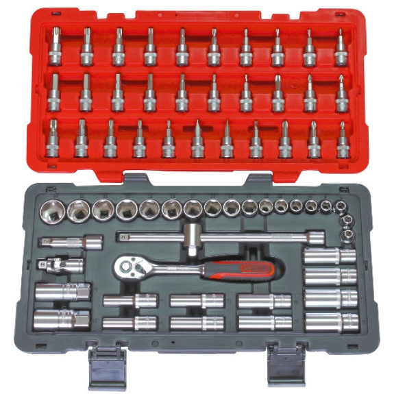 Steckschlüsselsatz und Zubehör 3/8'' 66-teilig Steckschlüsselsatz und Zubehör 3/8'' 66-teilig-Beschreibung lesen