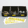 Kombipackung Ziffer 0-9, gelb/schwarz, Folie, SH 75mm, 38x88mm, 10 je Ziffer/Packung