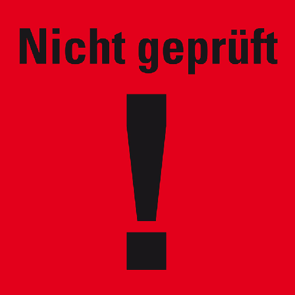 Organisationsetikett Nicht geprüft, rot, Haftpapier, ablösbar, 17x17mm, 500/Rolle-Beschreibung lesen
