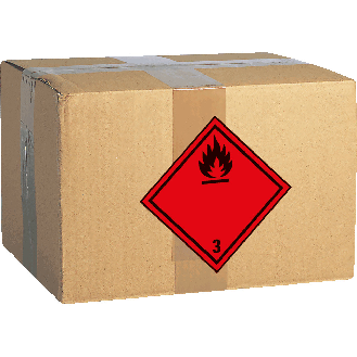 Verpackungskennzeichen Kl.3 Entz.Flüssigigk., Haftpapier, permanent, 50x50mm, 1000/Rolle, IMDG-Code, GGVSEB, ADR-Beschreibung lesen