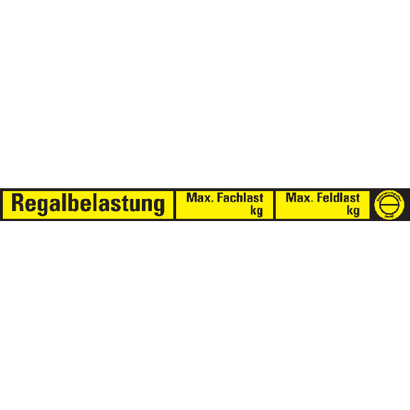 Regalbelastungsaufkleber, gelb, Folie, selbstklebend, 300x24mm, 8/Bogen Regalbelastungsaufkleber, gelb, Folie, selbstklebend, 300x24mm, 8/Bogen-Beschreibung lesen