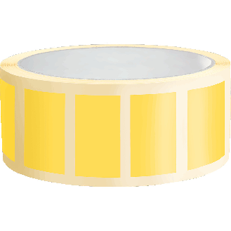 Organisationsetikett, beschriftbar, gelb, Haftpapier, ablösbar, 50x25mm, 500/Rolle-Beschreibung lesen