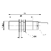 DPI M18 2 fils AC NF P8mm non noyé 83,5(48)mm Laiton 20-250V / M12 4P - SI18-AE8 NC H