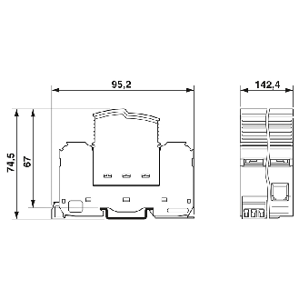 Parafoudre Triphasé+N - Type 1+2 - Uc:350 VAC - Iimp:25 kA - Up:2,2kV - FLT-SEC-T1+T2-3S-350/25-FM-Lire la description