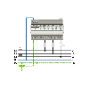 Parafoudre Triphasé+N - Type 1+2 - Uc:350 VAC - Iimp:25 kA - Up:2,2kV - FLT-SEC-T1+T2-3S-350/25-FM